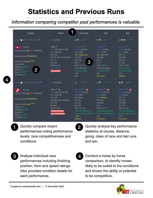 Form Study Essentials Statistics and Previous Runs