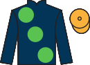 Jockey silks for No Questions Asked (IRE)